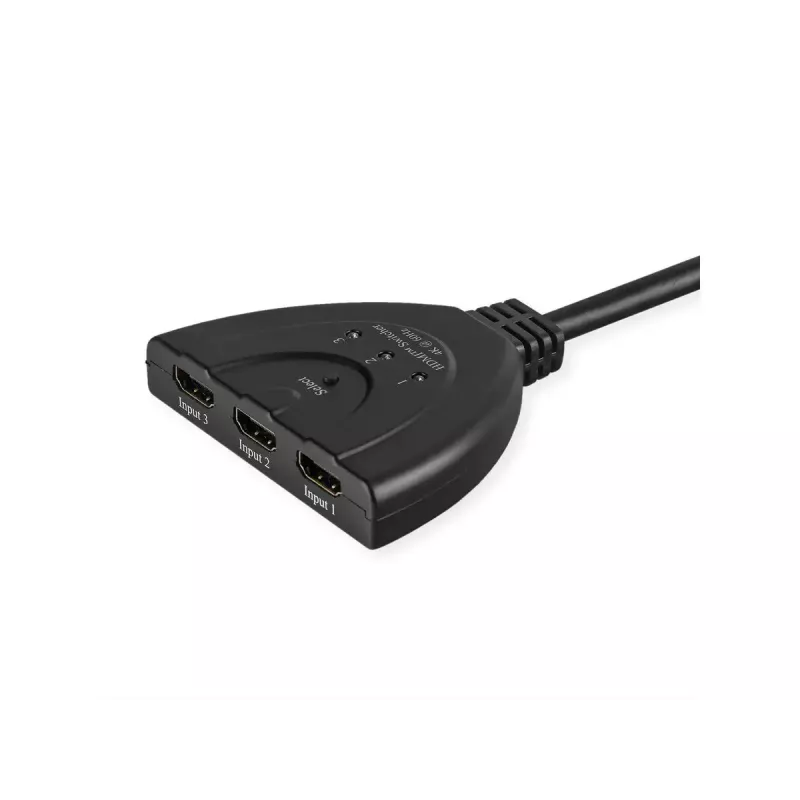 Comutador HDMI VALUE 14.99.3567, HDMI, 4K (3840x2160) 60 Hz, 3 entradas, preto