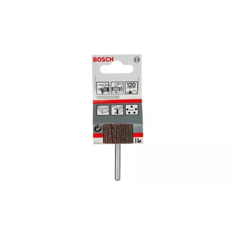 Roda de lamelas de óxido de alumínio Bosch 1609200288, 50 mm, grão 120