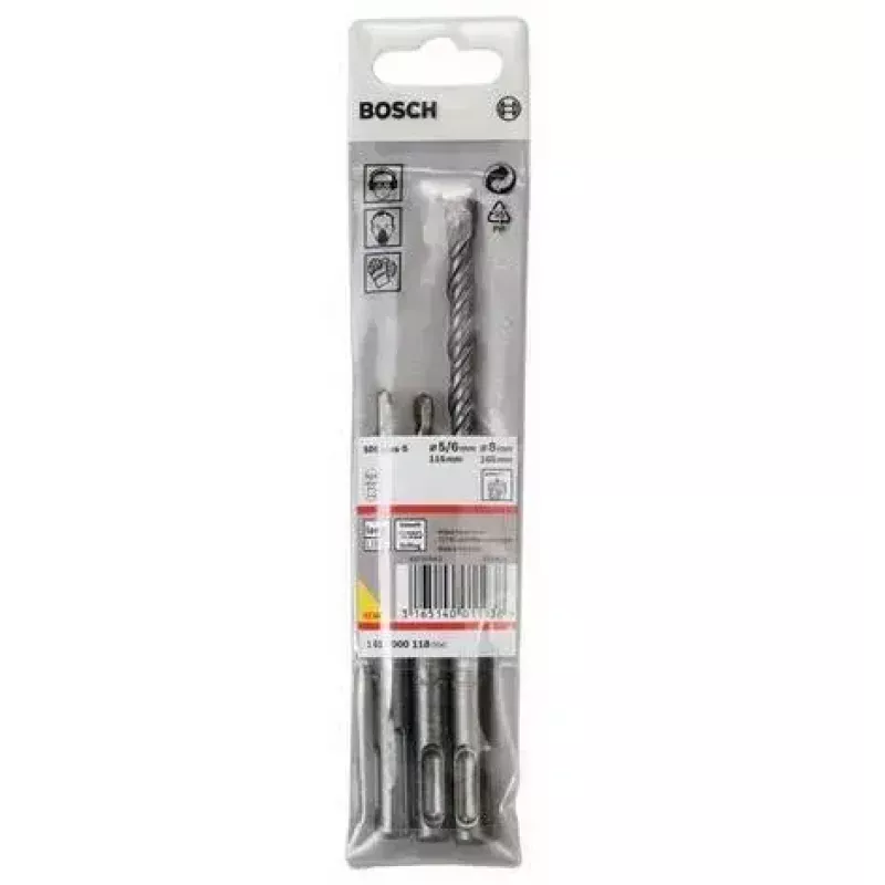 Conjunto de brocas Bosch 1 617 000 118 3 unid. SDS Plus 5,0 mm 6,0 mm 8,0 mm