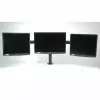 Braço LCD triplo VALUE com fixação à secretária preto — suporte de monitor para 3 ecrãs, ajustável