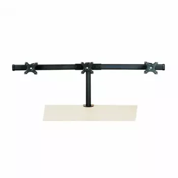 Braço LCD triplo VALUE com fixação à secretária preto — suporte de monitor para 3 ecrãs, ajustável