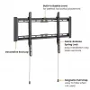 Suporte de TV VALUE 17.99.1222 preto 2,03 m 75 kg