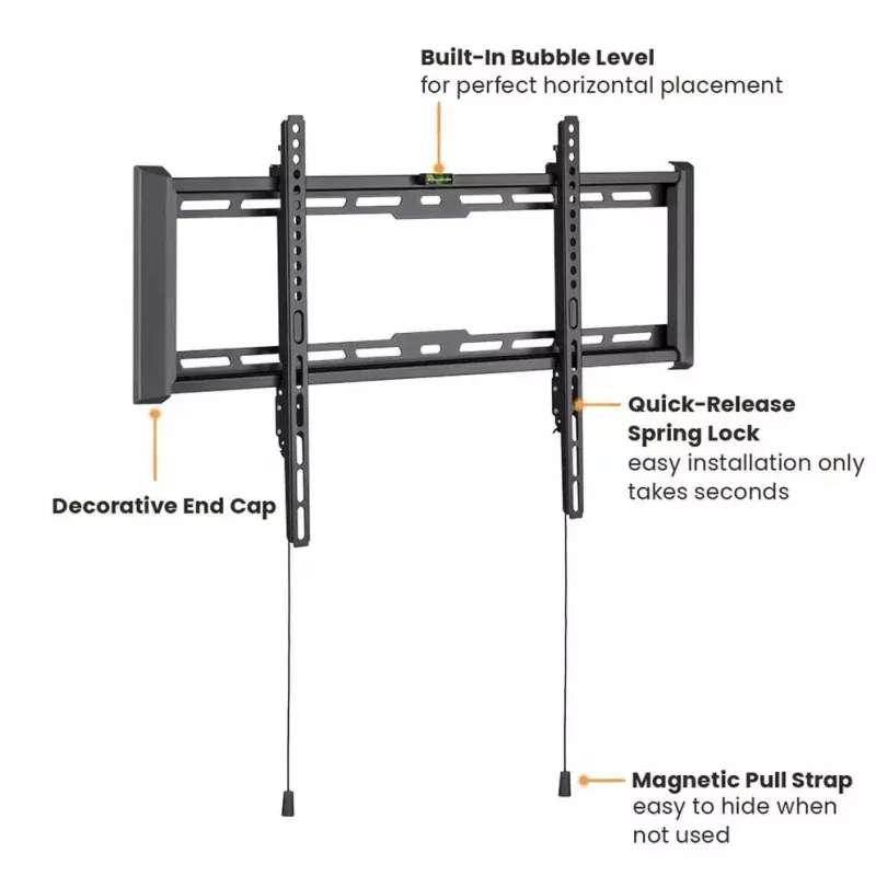 Suporte de TV VALUE 17.99.1222 preto 2,03 m 75 kg