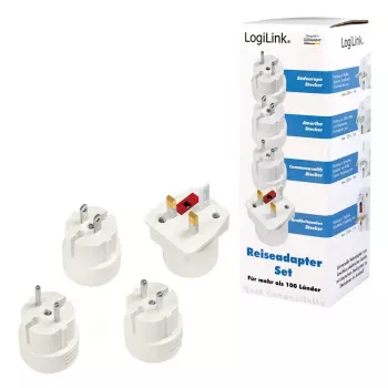 Adaptador de viagem LogiLink PA0186 branco