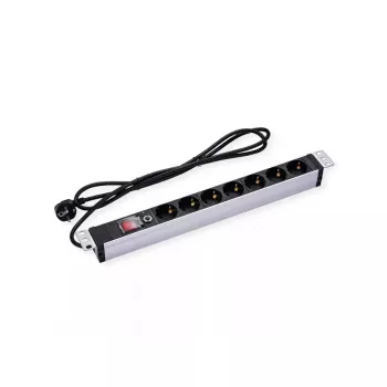 Unidade de distribuição de energia PDU VALUE 19.99.1637 7 saídas AC 1U alumínio preto