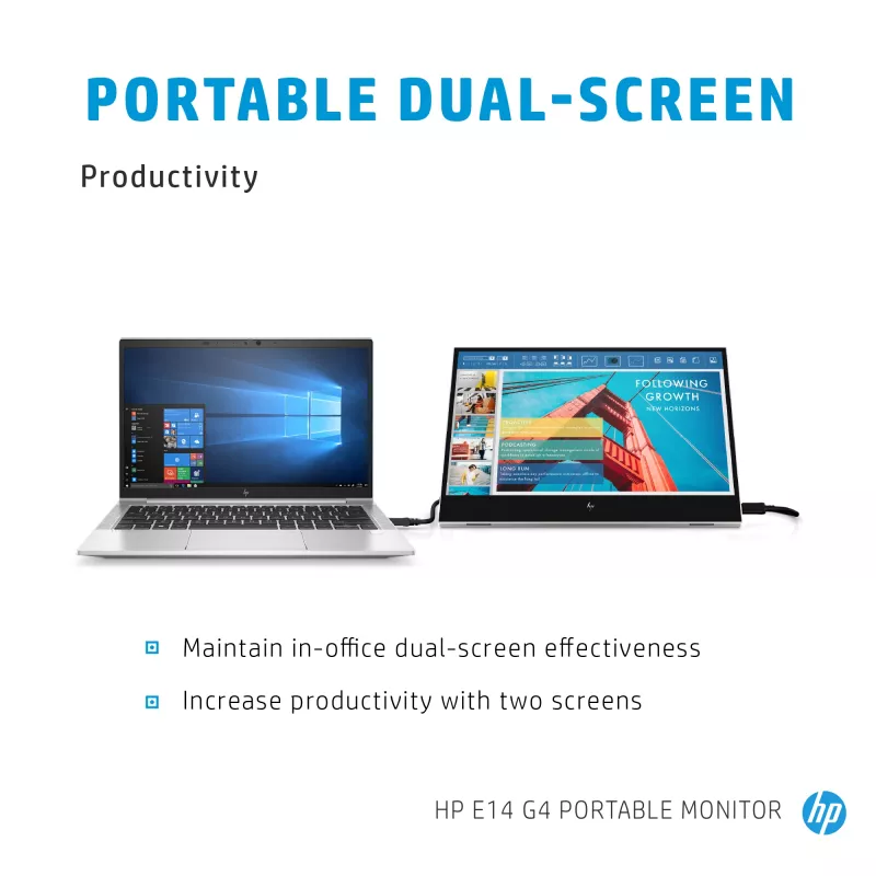 Monitor HP E-Series E14 G4 14 polegadas Full HD LCD 1920x1080