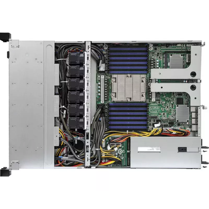 Caixa de computador ASRock 1U12E-GENOA/2L2T rack (1U) cinzento