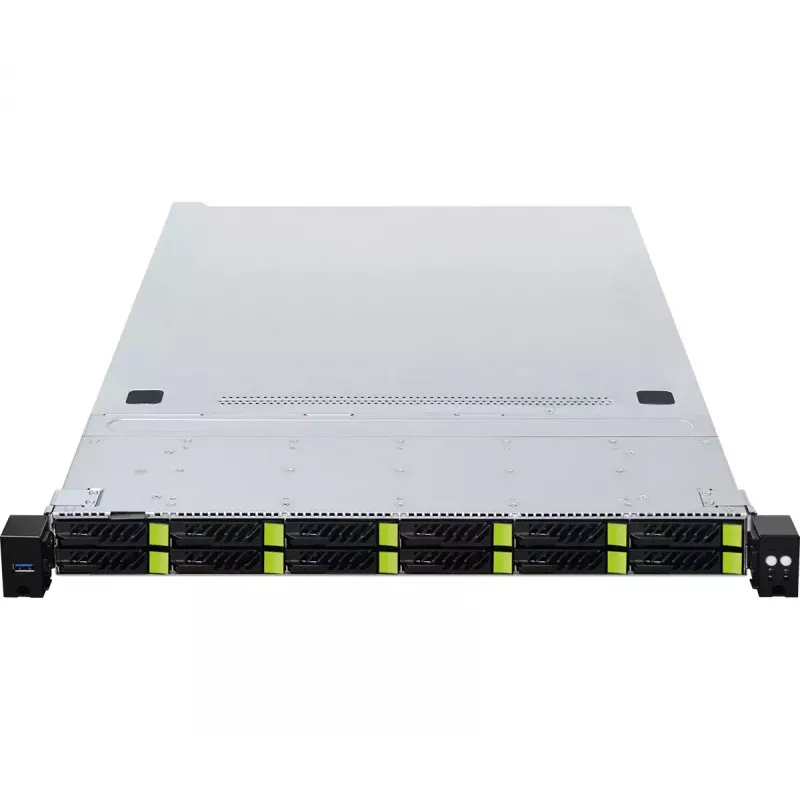 Caixa de computador ASRock 1U12E-GENOA/2L2T rack (1U) cinzento