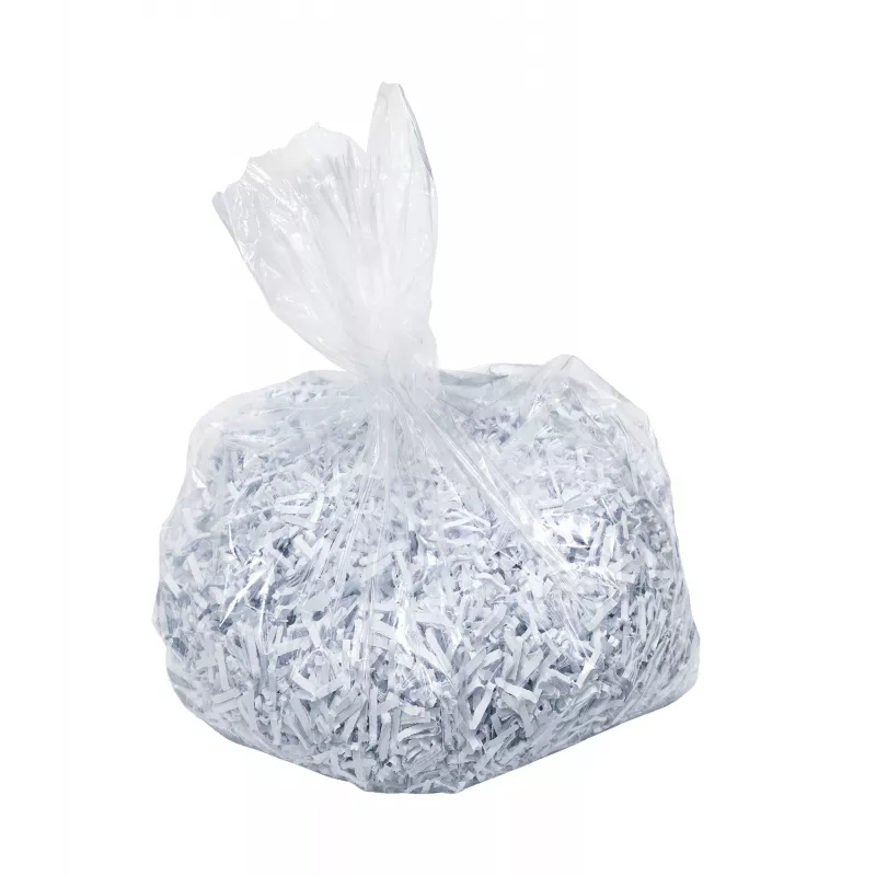 Sacos de plástico Rexel para destruidoras de documentos de grande escritório, capacidade 175 L (pack de 20)