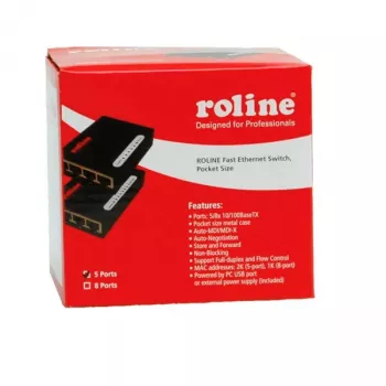 Switch Fast Ethernet ROLINE 21.14.3133 Pocket 5 portas