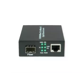 Conversor de suporte de rede VALUE 21.99.1199 1000 Mbit/s multimodo preto