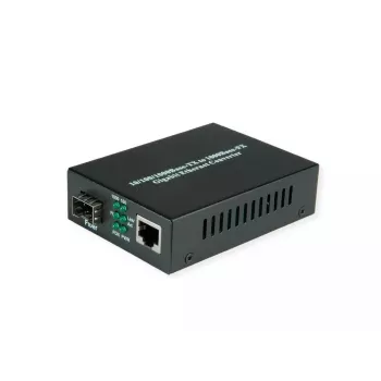 Conversor de suporte de rede VALUE 21.99.1199 1000 Mbit/s multimodo preto