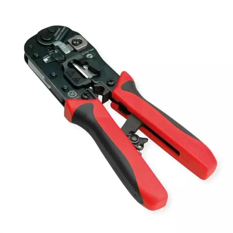 Alicate de cravar cabos VALUE 25.99.8794 preto vermelho 190 mm 347 g