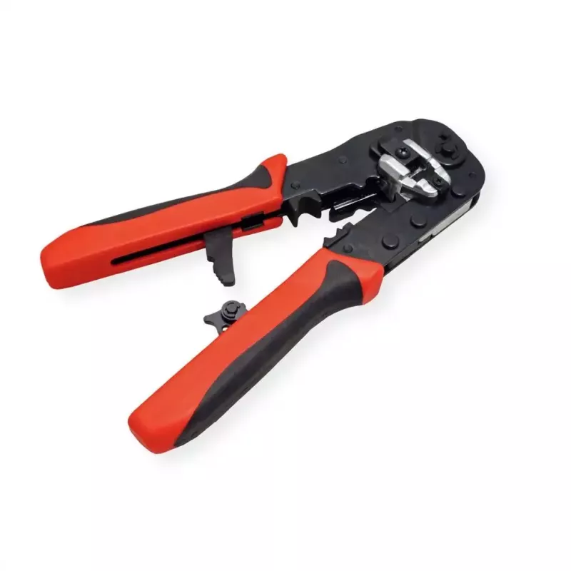 Alicate de cravar cabos VALUE 25.99.8794 preto vermelho 190 mm 347 g