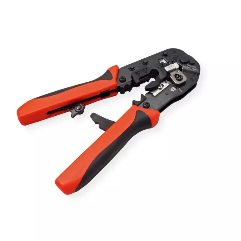Alicate de cravar cabos VALUE 25.99.8794 preto vermelho 190 mm 347 g