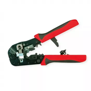 Alicate de cravar cabos VALUE 25.99.8794 preto vermelho 190 mm 347 g