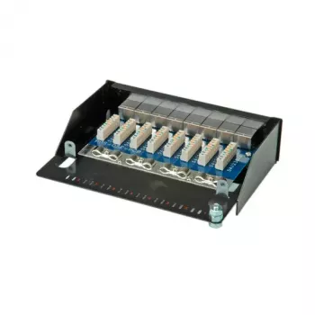 Patch panel de montagem na parede ROLINE Cat.5e 8 portas STP preto