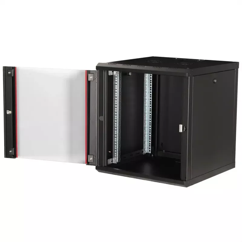Rack de parede ROLINE Pro 12U 19 polegadas, 600x600 mm, preto, IP20, fechadura com chave
