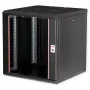 Rack de parede ROLINE Pro 12U 19 polegadas, 600x600 mm, preto, IP20, fechadura com chave