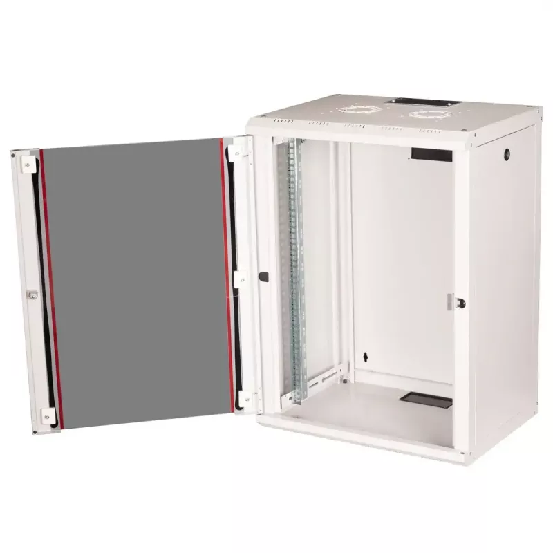 Armário rack 19 polegadas de parede ROLINE Pro 16U 600x450 mm, cinzento, fechadura com chave, IP20