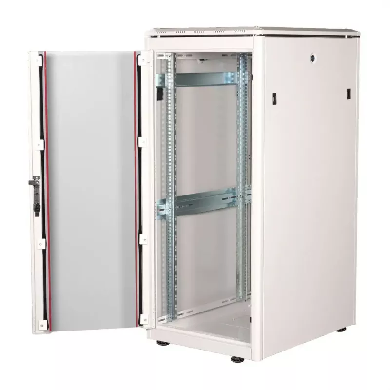Armário de rede ROLINE 19 polegadas Pro 26U, 600x800 mm LxP, porta de vidro, cinzento, IP20, capacidade de carga 600 kg