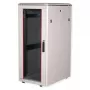 Armário de rede ROLINE 19 polegadas Pro 26U, 600x800 mm LxP, porta de vidro, cinzento, IP20, capacidade de carga 600 kg