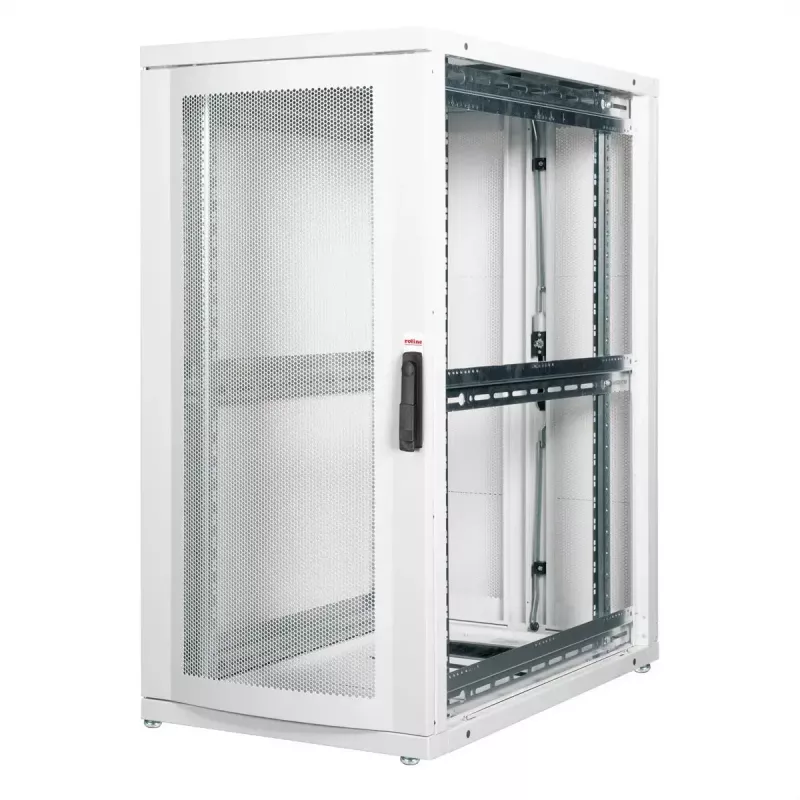 Rack de servidor ROLINE Pro 26U autónomo de 19 polegadas, 600x1000 mm LxP, capacidade de carga 1000 kg, IP20, cinzento