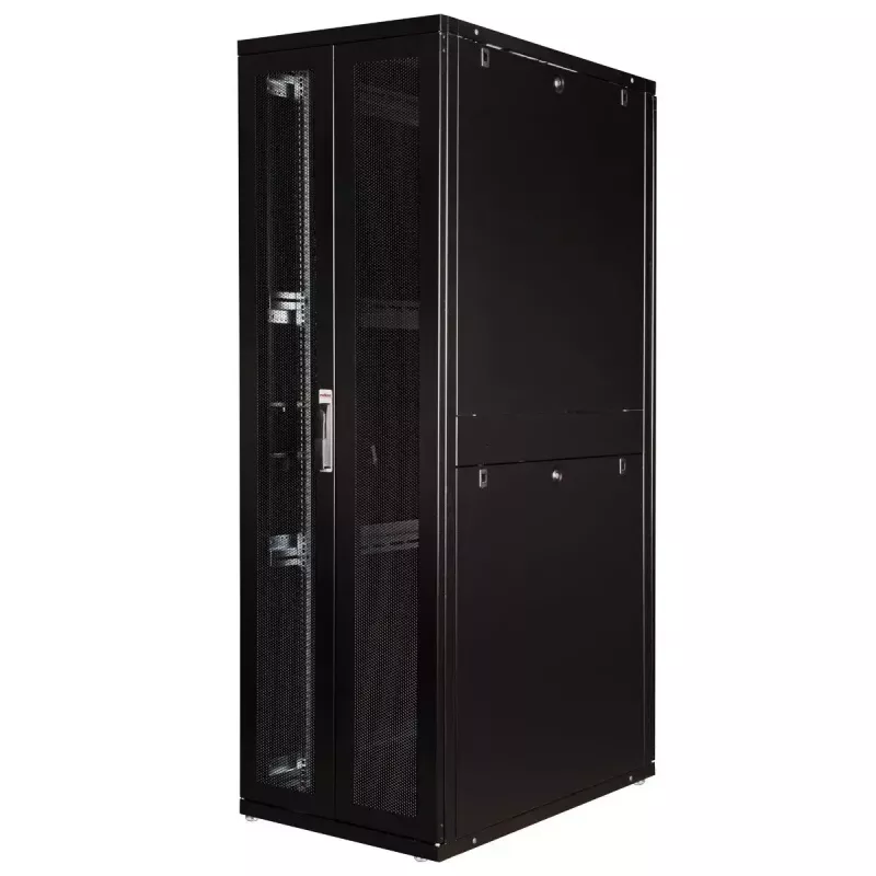 Armário de servidor ROLINE Pro 42U 600x1000 preto de 19 polegadas autónomo