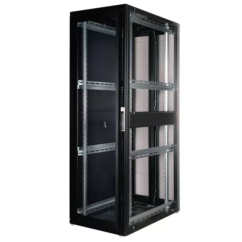 Armário de servidor ROLINE Pro 42U 600x1000 preto de 19 polegadas autónomo