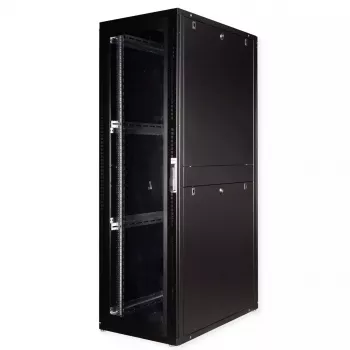 Armário de servidor ROLINE Pro 42U 600x1000 preto de 19 polegadas autónomo