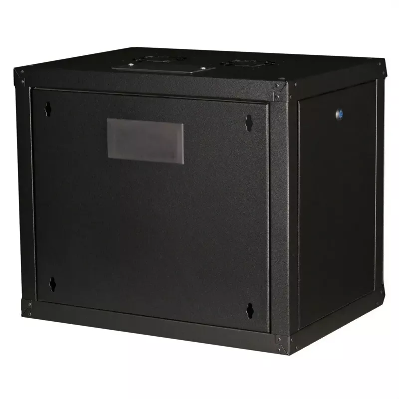 Caixa de parede ROLINE Pro 9U de 19 polegadas, 450x600 LxP, preto, fechadura com chave, IP20