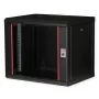 Caixa de parede ROLINE Pro 9U de 19 polegadas, 450x600 LxP, preto, fechadura com chave, IP20