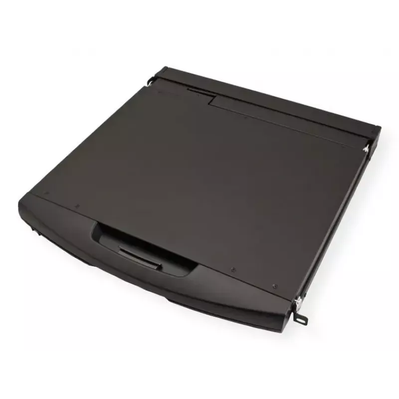 Consola de rack VALUE 26.99.0132 — 19 polegadas (48,3 cm) 1366×768 LCD, 1U, teclado suíço, preto