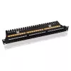 Patch panel VALUE Cat.6/Class E 24 portas UTP preto