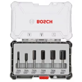 Bosch Conjunto de fresas (fresas para ranhuras), 6 unid., haste de 6 mm, 2607017465