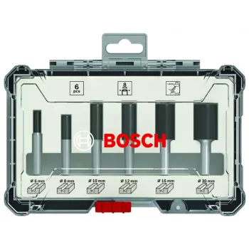 Bosch Conjunto de fresas (fresas para ranhuras), 6 unid., haste de 6 mm, 2607017465
