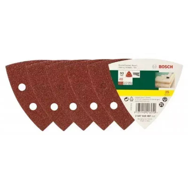 Bosch 2 607 019 487 acessórios de lixagem 25 unid.