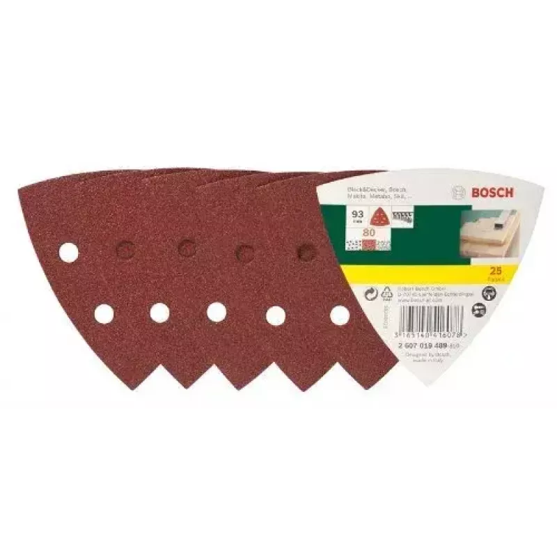 Bosch 2 607 019 489 acessórios de lixagem 25 unid.