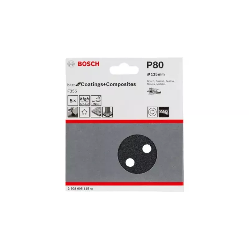 Discos de lixa Bosch F355 Best for Coatings and Composites