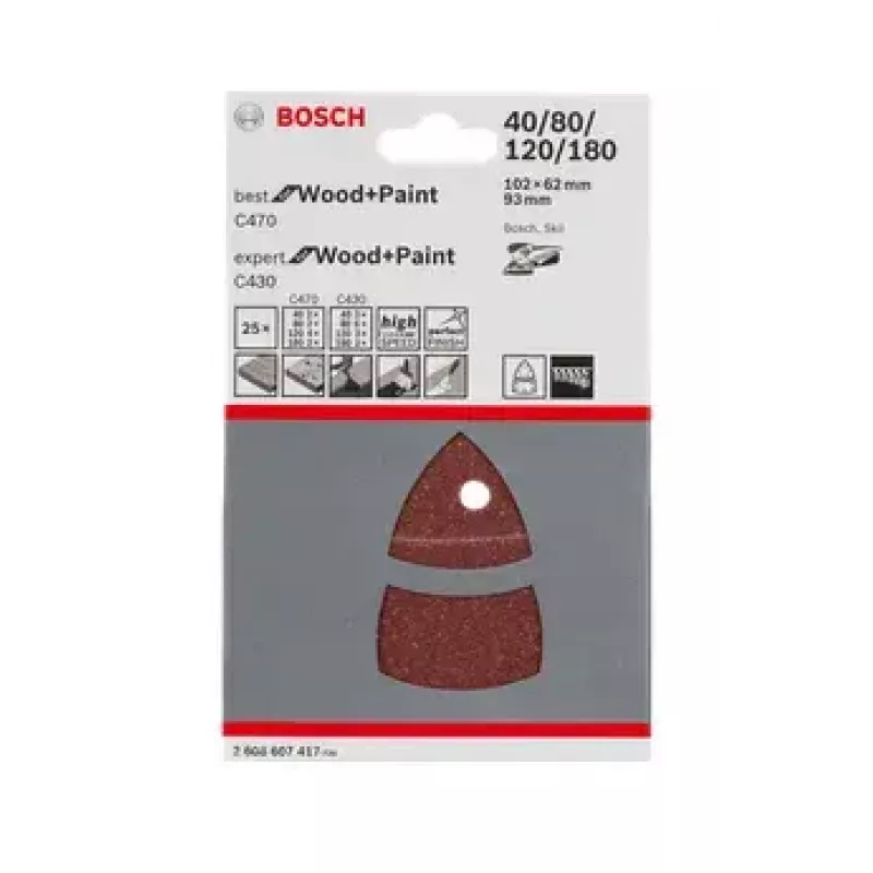 Prato de lixar Bosch 2608607417 2 unidades