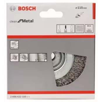 Escova de arame Bosch 2 608 622 100 11,5 cm de diâmetro, haste 1,4 cm