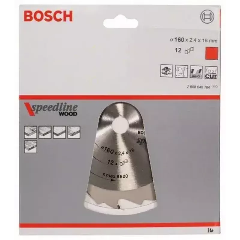 Lâmina de serra circular Bosch 2 608 640 784 16 cm para madeira