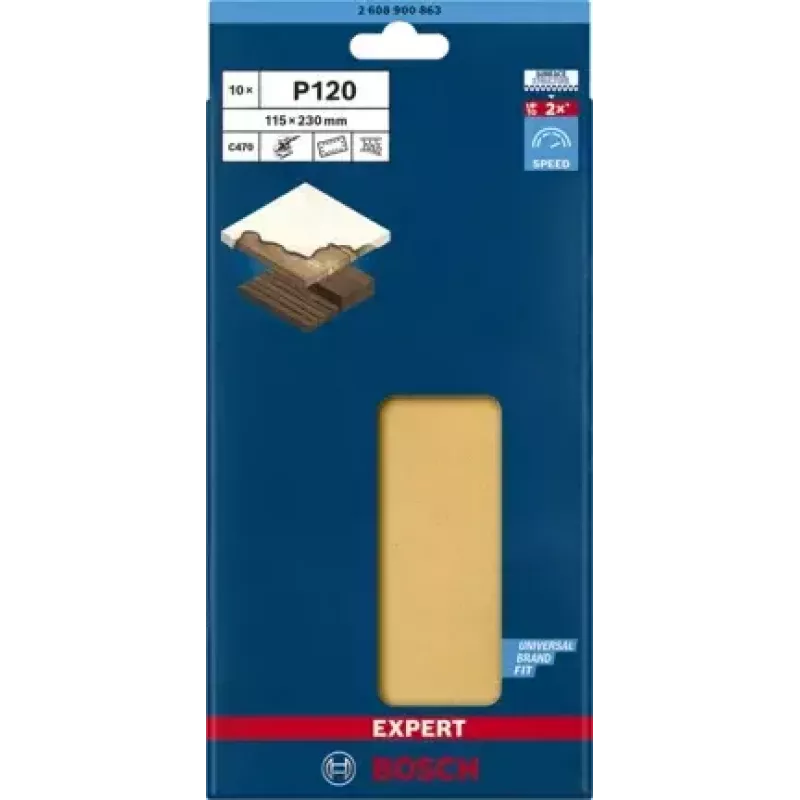 Folha de lixar Bosch 2 608 900 863 para madeira