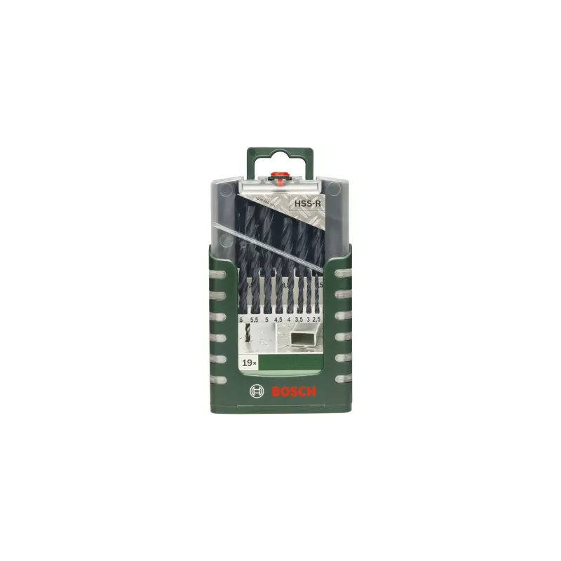 Bosch 2609255131 Conjunto de brocas helicoidais HSS-R para metal 19 unid., DIN 338