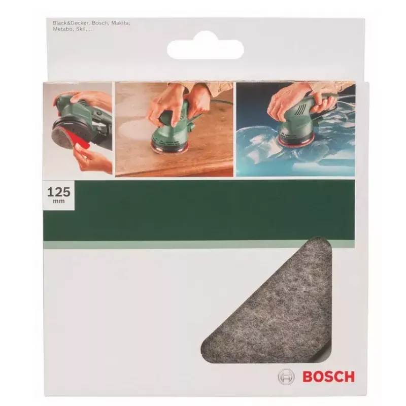 Disco de polir em feltro Bosch 2 609 256 054, 125 mm