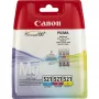 Multipack de tinteiros Canon CLI-521 C/M/Y, ciano, magenta, amarelo, tinta pigmentada, 3 unid.