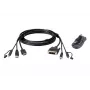 Cabo KVM ATEN HDMI para DVI-D USB USB com áudio; 1,8 m USB HDMI para DVI-D Secure KVM