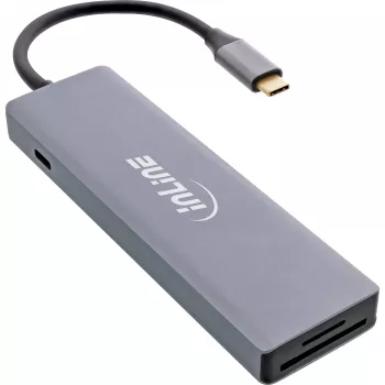 Hub múltiplo USB 3.2 USB-C InLine (3x USB-A + USB-C) - leitor de cartões - HDMI - OTG