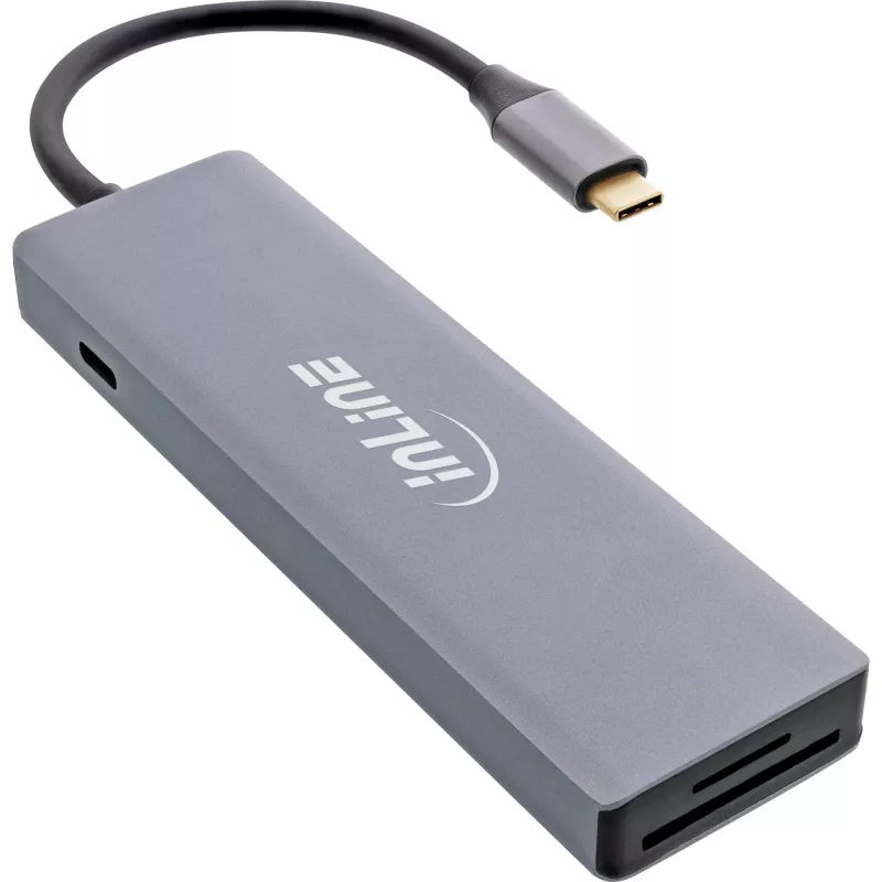 Hub múltiplo USB 3.2 USB-C InLine (3x USB-A + USB-C) - leitor de cartões - HDMI - OTG