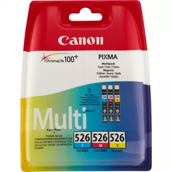 Cartucho de tinta Canon CLI-526 C/M/Y 3 unid. pigmentado ciano magenta amarelo